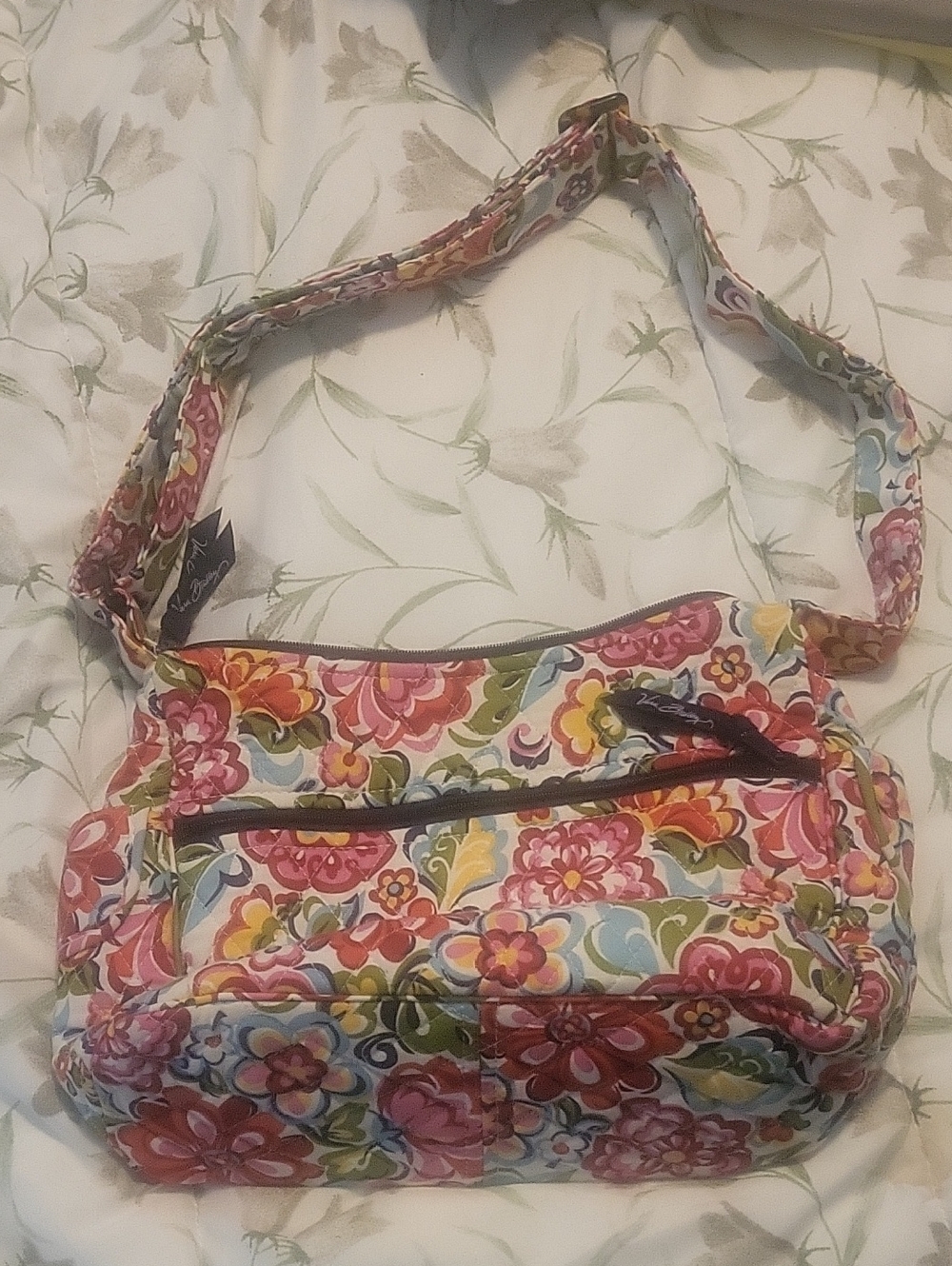 Vera Bradley NWOT Floral Quilted Crossbody Bag - Pink Multi